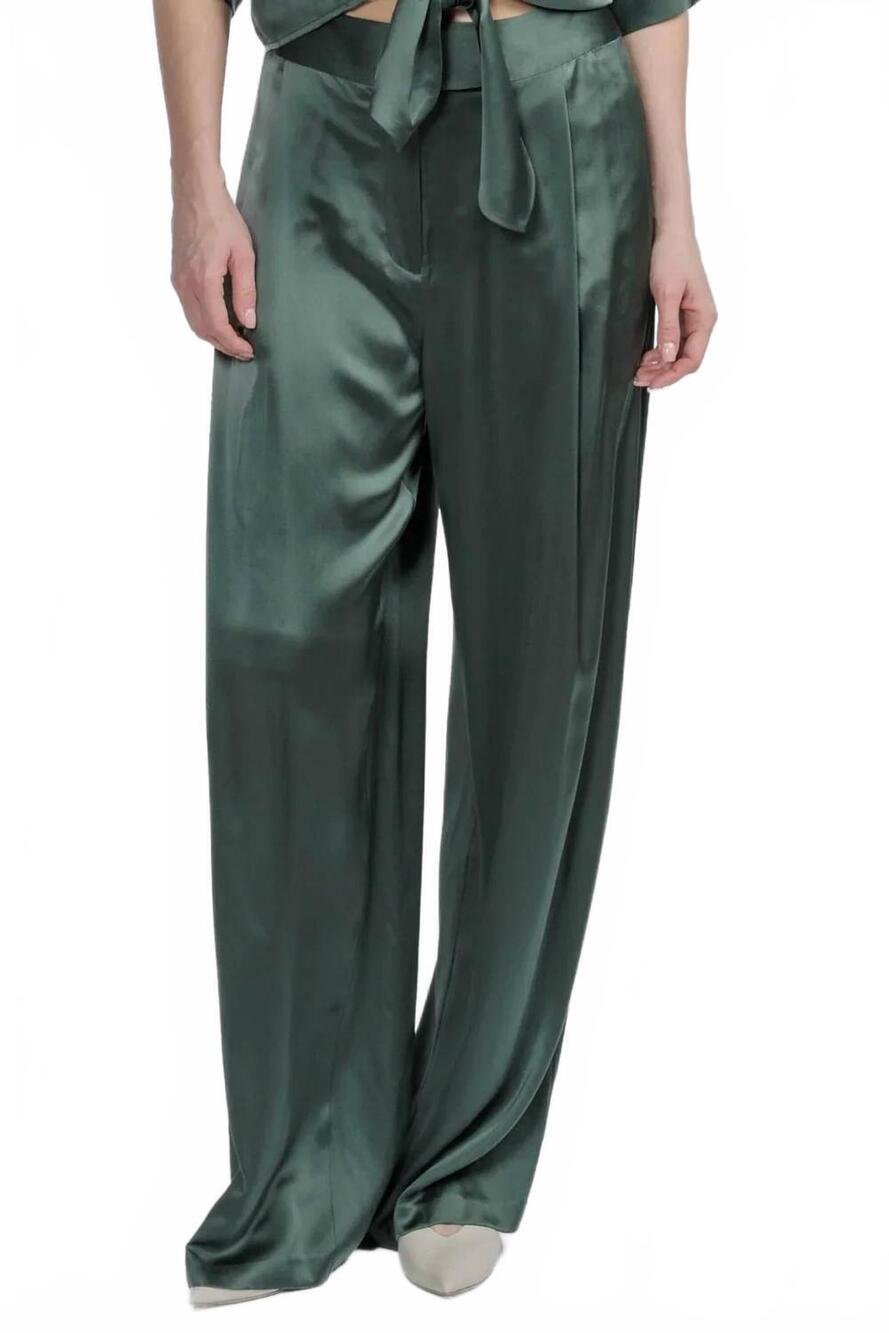 NEW THE SEI silk relaxed trouser in thyme